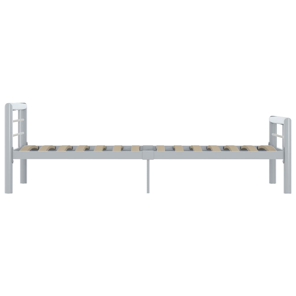 Bedframe metaal grijs en wit 100x200 cm is nu te koop bij PeponiXL, paradijselijk wonen!