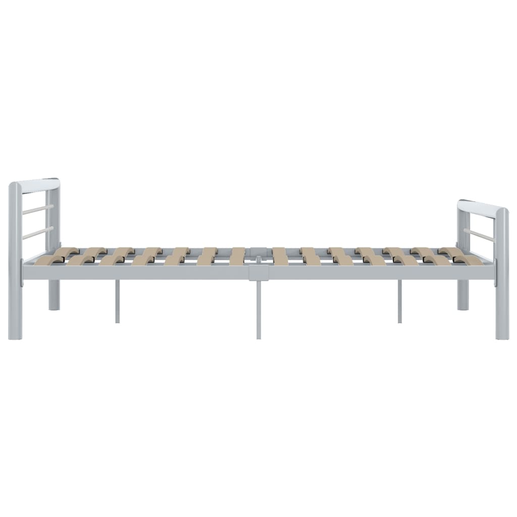 Bedframe metaal grijs en wit 120x200 cm