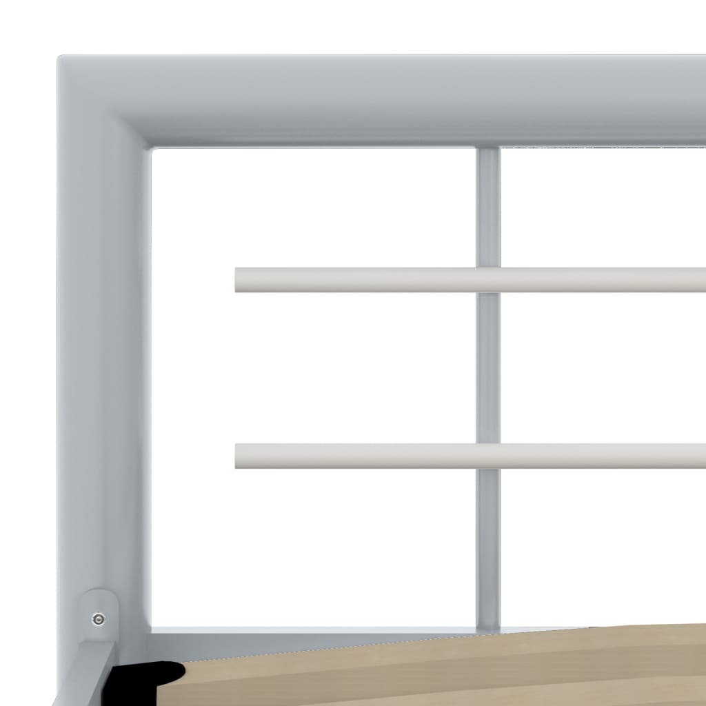 Bedframe metaal grijs en wit 120x200 cm