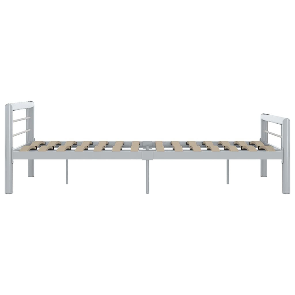 Bedframe metaal grijs en wit 160x200 cm