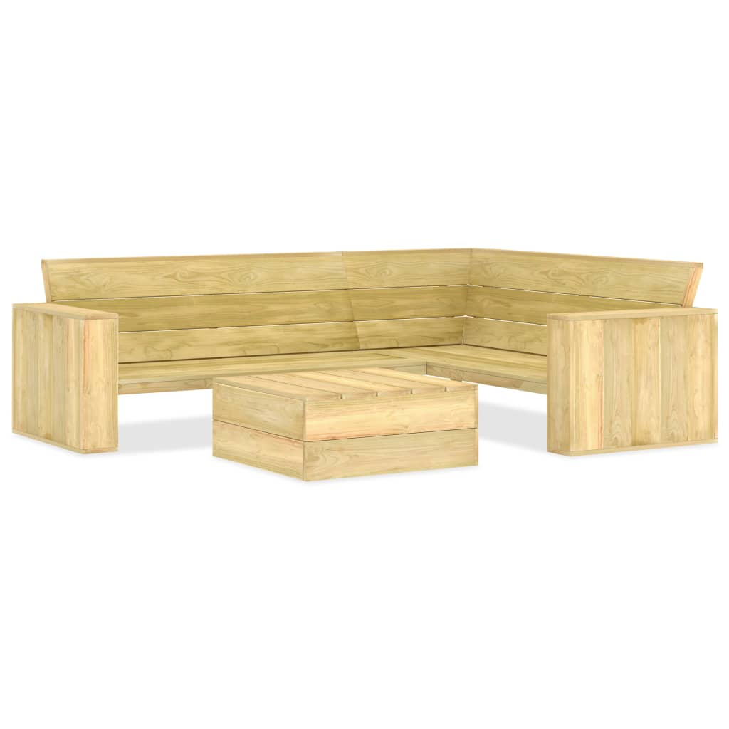 2-delige Loungeset geïmpregneerd grenenhout is nu te koop bij PeponiXL, paradijselijk wonen!