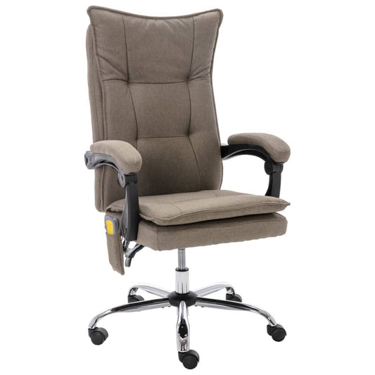 Kantoormassagestoel stof taupe is nu te koop bij PeponiXL, paradijselijk wonen!