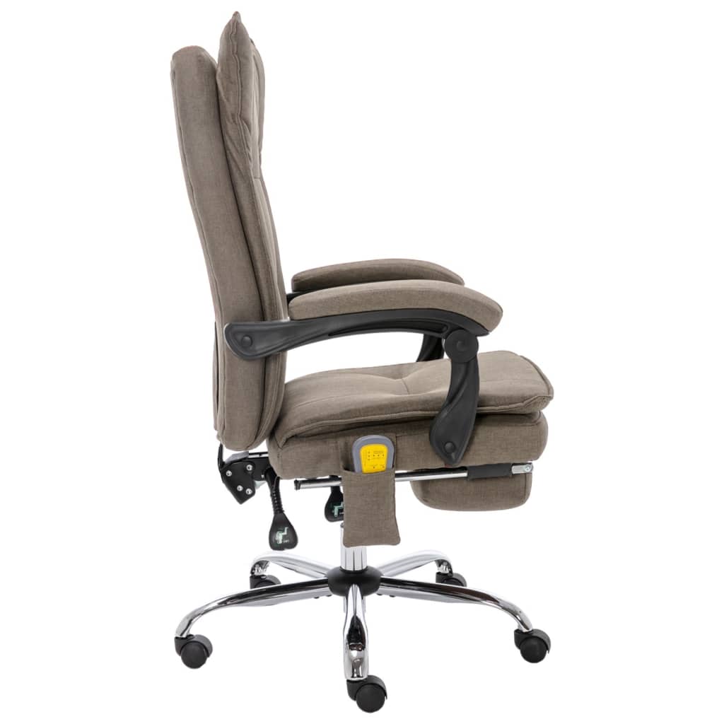 Kantoormassagestoel stof taupe is nu te koop bij PeponiXL, paradijselijk wonen!