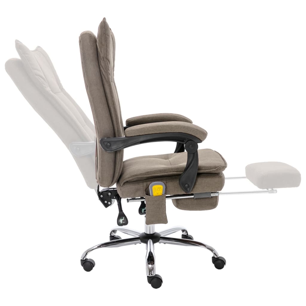 Kantoormassagestoel stof taupe is nu te koop bij PeponiXL, paradijselijk wonen!