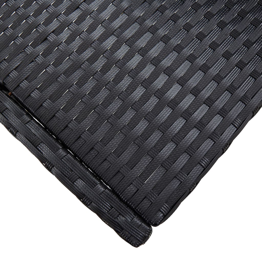 5-delige Tuinbarset poly rattan en acaciahout zwart is nu te koop bij PeponiXL, paradijselijk wonen!