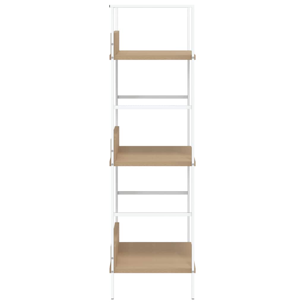 Boekenkast 3 schappen 60x27,6x90,5 cm bewerkt hout eikenkleurig is nu te koop bij PeponiXL, paradijselijk wonen!