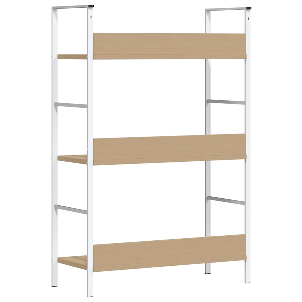 Boekenkast 3 schappen 60x27,6x90,5 cm bewerkt hout eikenkleurig is nu te koop bij PeponiXL, paradijselijk wonen!