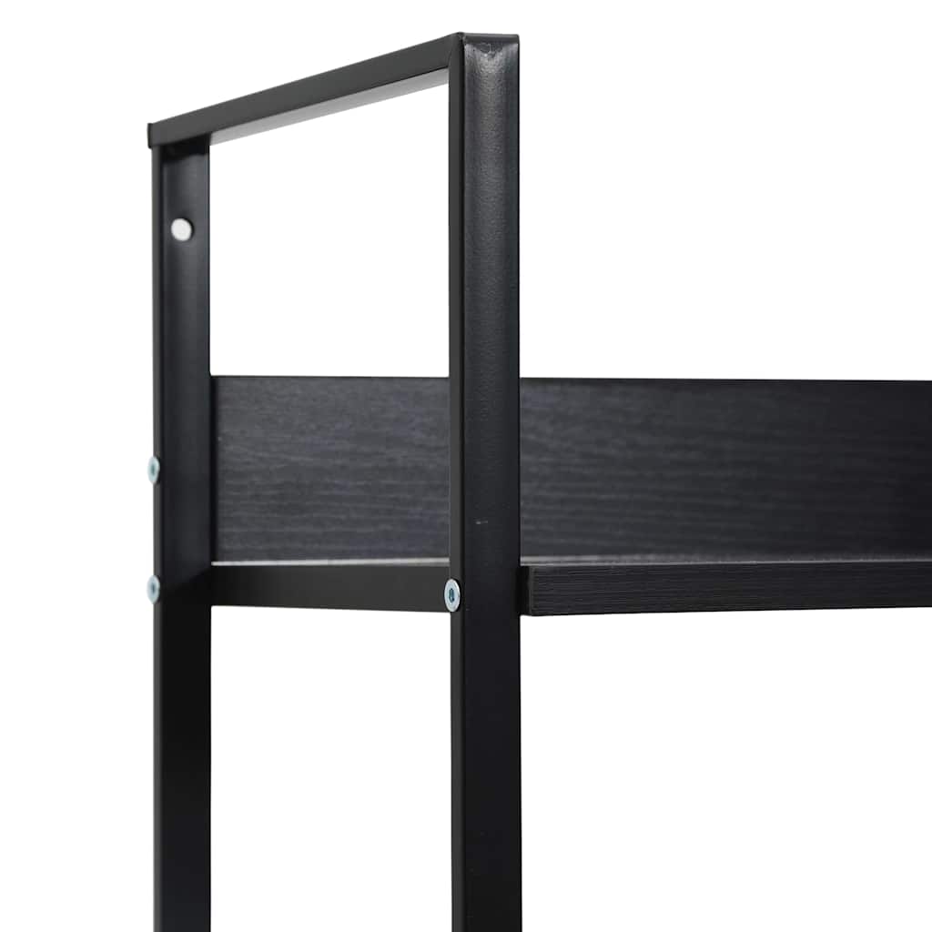 Boekenkast met 5 schappen 60x27,6x158,5 cm bewerkt hout zwart is nu te koop bij PeponiXL, paradijselijk wonen!