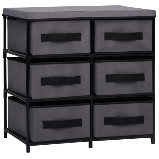 Opbergkast met 6 lades 55x29x55 cm staal grijs is nu te koop bij PeponiXL, paradijselijk wonen!