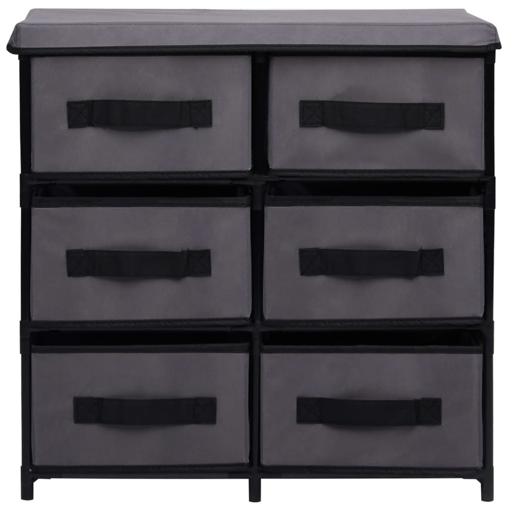 Opbergkast met 6 lades 55x29x55 cm staal grijs is nu te koop bij PeponiXL, paradijselijk wonen!