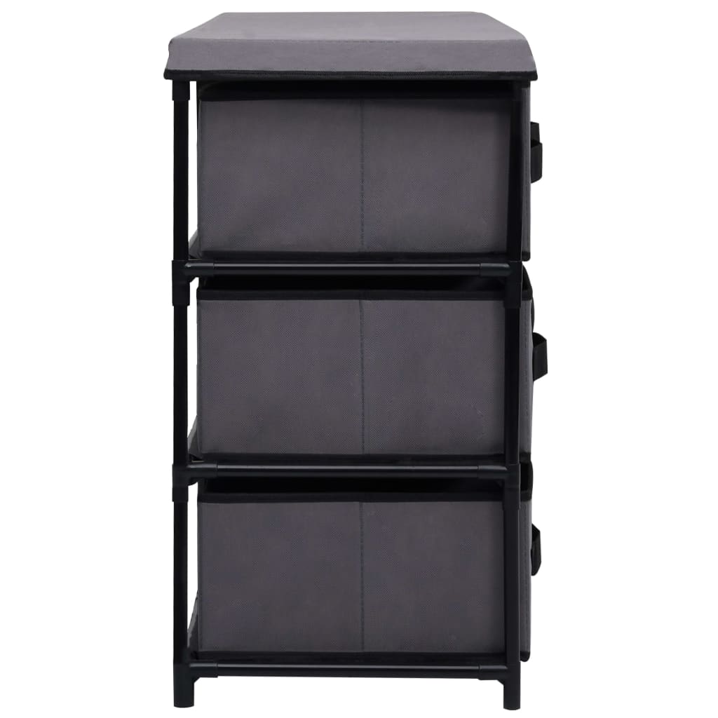 Opbergkast met 6 lades 55x29x55 cm staal grijs is nu te koop bij PeponiXL, paradijselijk wonen!