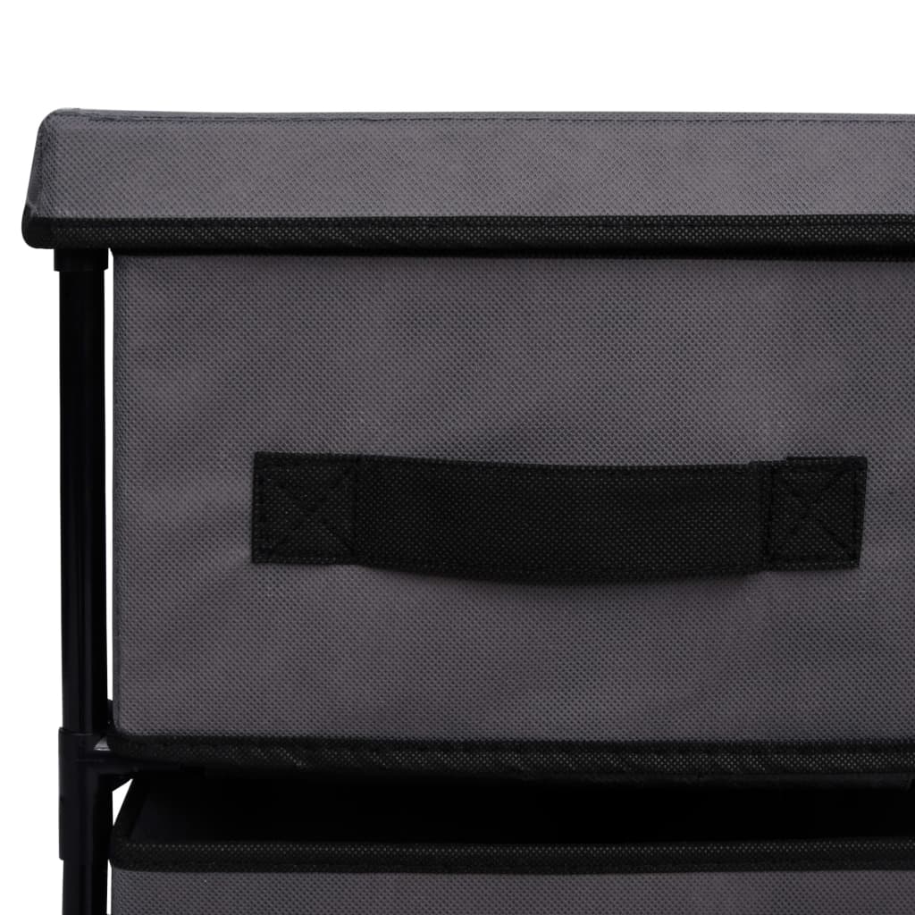 Opbergkast met 6 lades 55x29x55 cm staal grijs is nu te koop bij PeponiXL, paradijselijk wonen!