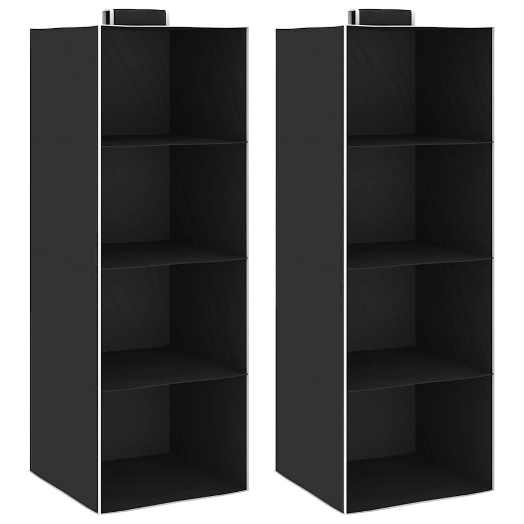 Kledingorganisers hangend 2 st met 4 schappen stof is nu te koop bij PeponiXL, paradijselijk wonen!