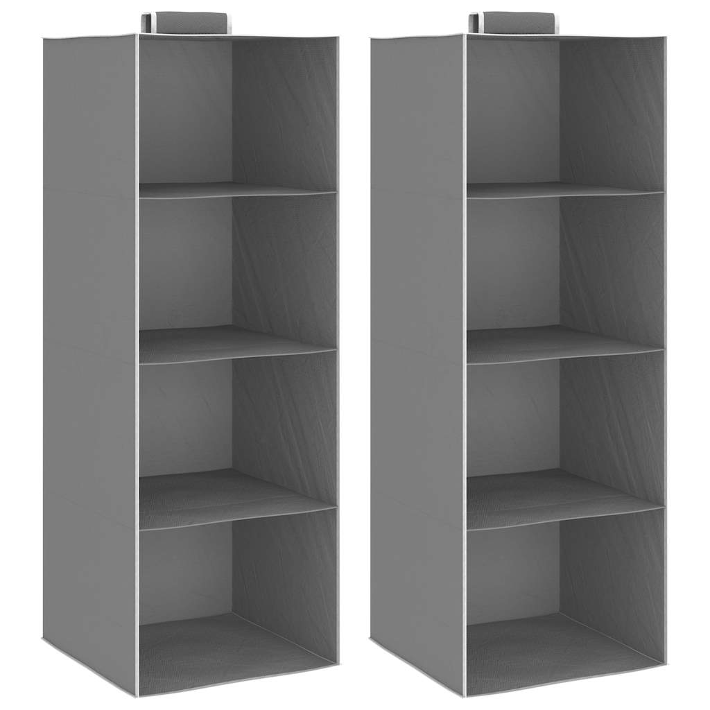 Kledingorganisers hangend 2 st met 4 schappen stof is nu te koop bij PeponiXL, paradijselijk wonen!