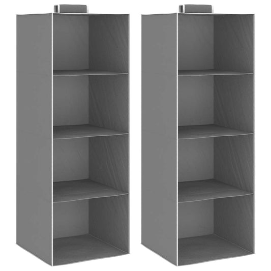 Kledingorganisers hangend 2 st met 4 schappen stof is nu te koop bij PeponiXL, paradijselijk wonen!