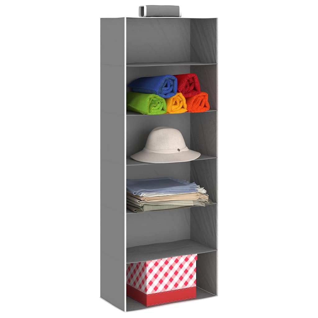 Kledingorganisers hangend 2 st met 6 schappen stof is nu te koop bij PeponiXL, paradijselijk wonen!