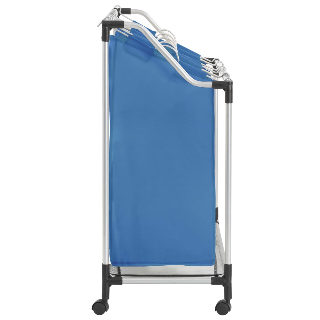 Wassorteerder met 4 zakken staal blauw is nu te koop bij PeponiXL, paradijselijk wonen!