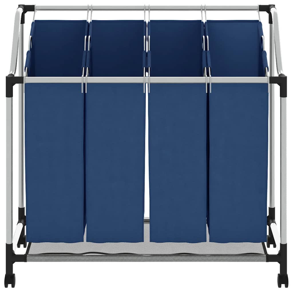 Wassorteerder met 4 zakken staal blauw is nu te koop bij PeponiXL, paradijselijk wonen!