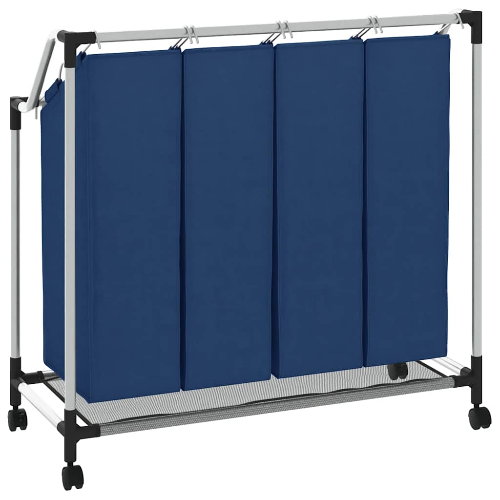 Wassorteerder met 4 zakken staal blauw is nu te koop bij PeponiXL, paradijselijk wonen!