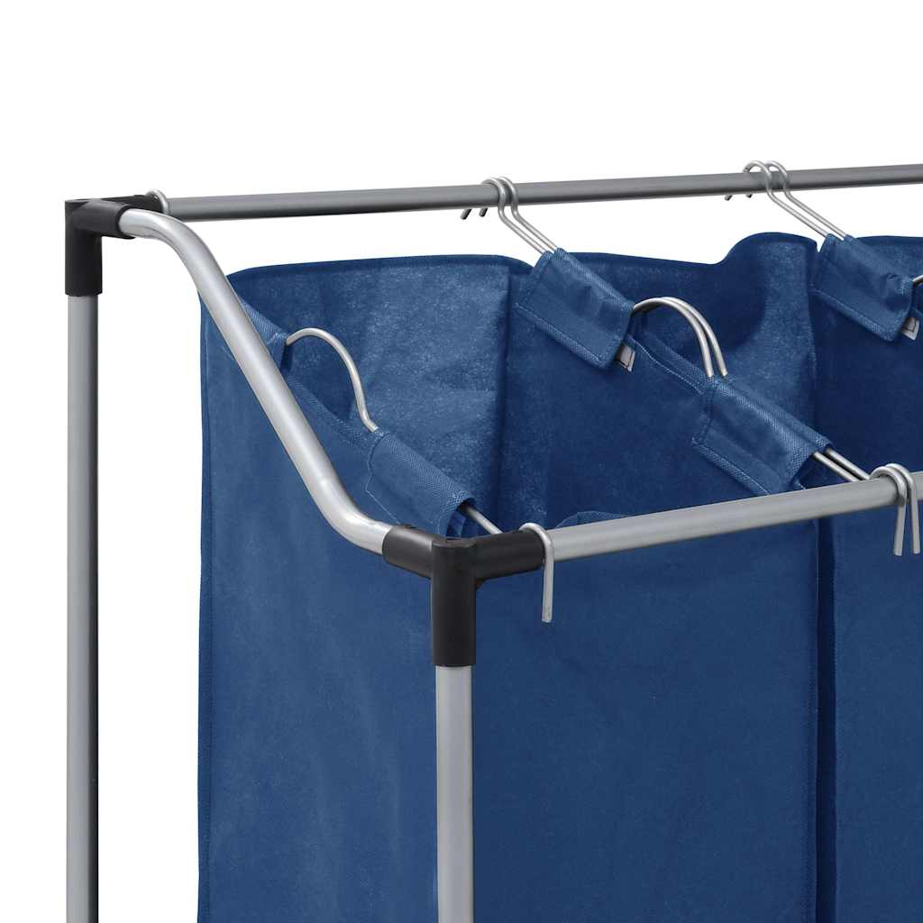 Wassorteerder met 4 zakken staal blauw is nu te koop bij PeponiXL, paradijselijk wonen!