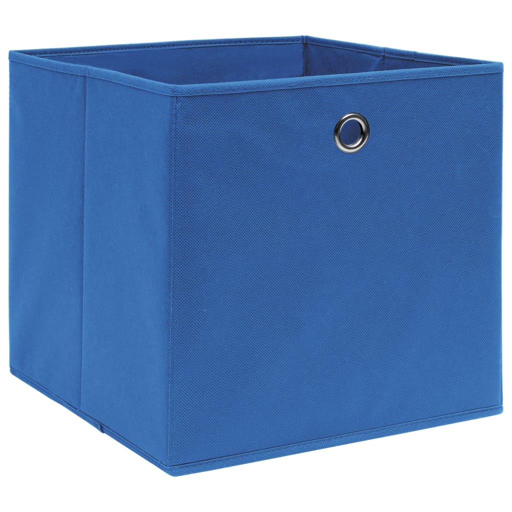Opbergboxen 4 st 32x32x32 cm stof blauw is nu te koop bij PeponiXL, paradijselijk wonen!