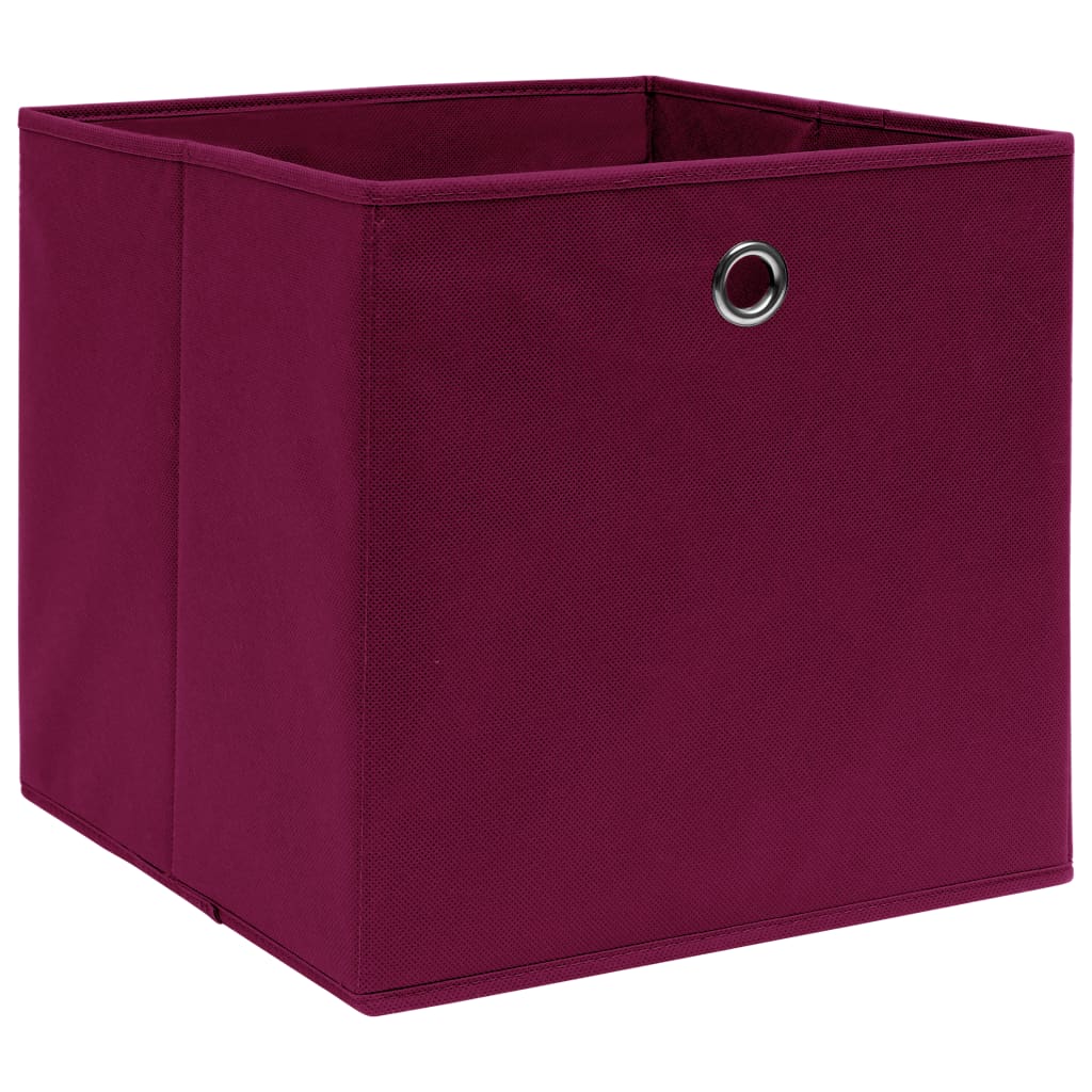 Opbergboxen 10 st 32x32x32 cm stof donkerrood is nu te koop bij PeponiXL, paradijselijk wonen!