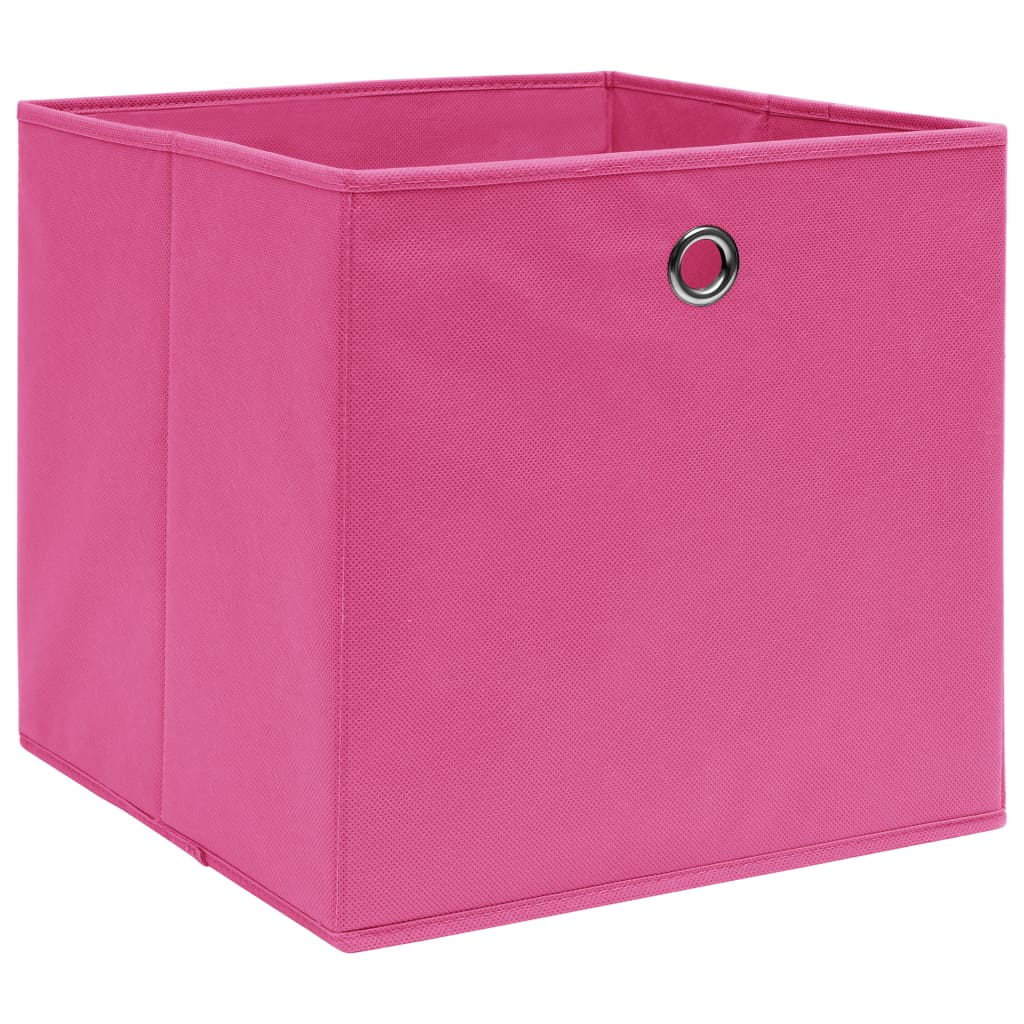 Opbergboxen 4 st 32x32x32 cm stof roze is nu te koop bij PeponiXL, paradijselijk wonen!