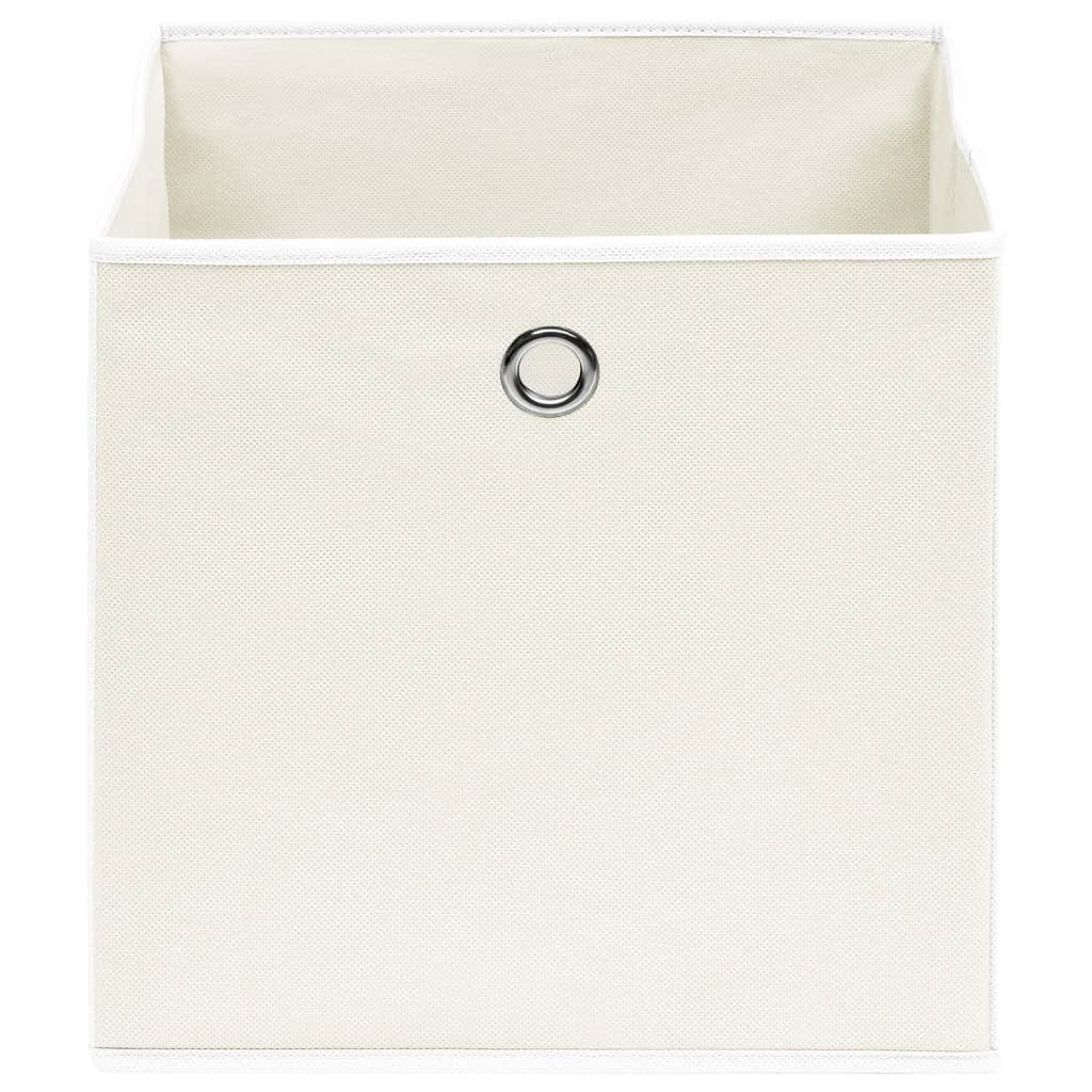 Opbergboxen 4 st 32x32x32 cm stof wit is nu te koop bij PeponiXL, paradijselijk wonen!