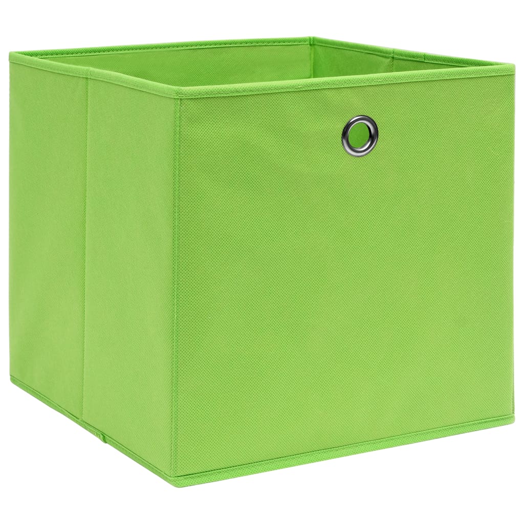 Opbergboxen 4 st 32x32x32 cm stof groen is nu te koop bij PeponiXL, paradijselijk wonen!