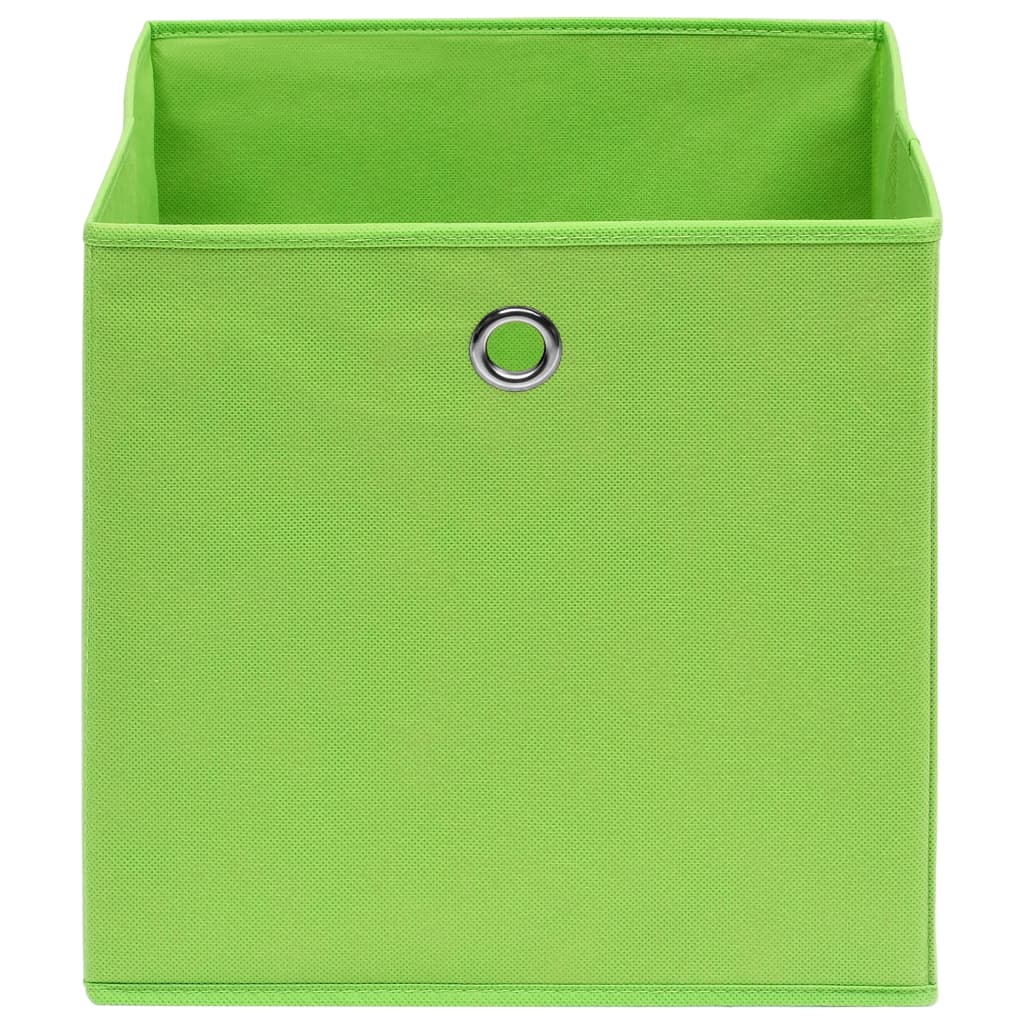 Opbergboxen 4 st 32x32x32 cm stof groen is nu te koop bij PeponiXL, paradijselijk wonen!