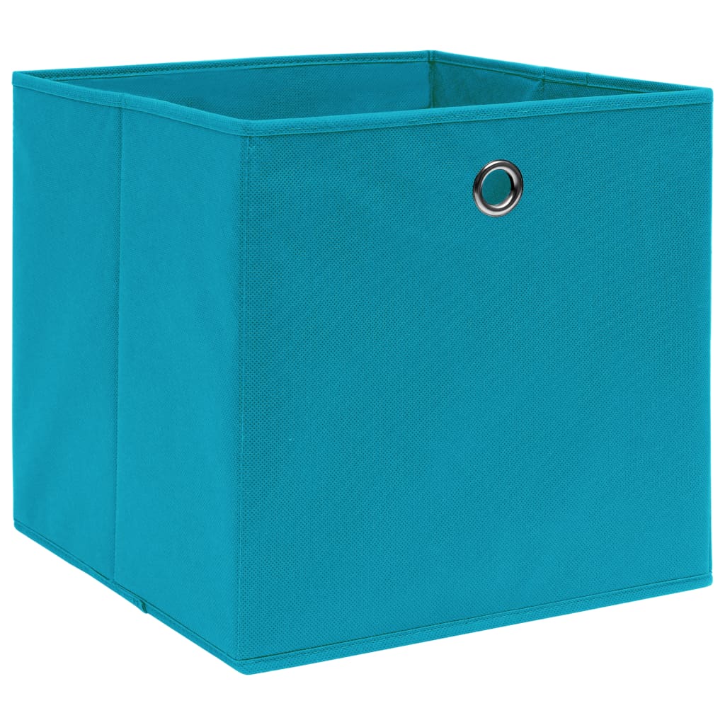 Opbergboxen 4 st 32x32x32 cm stof babyblauw is nu te koop bij PeponiXL, paradijselijk wonen!
