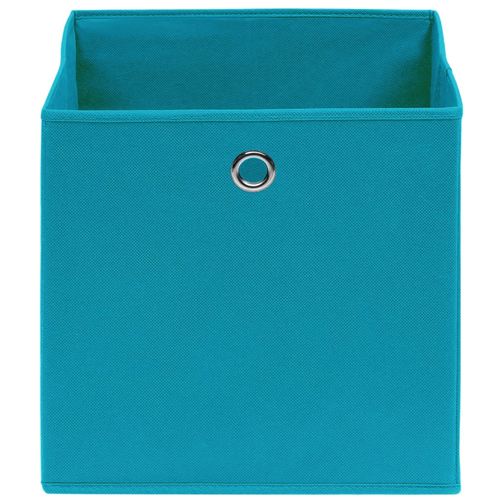 Opbergboxen 4 st 32x32x32 cm stof babyblauw is nu te koop bij PeponiXL, paradijselijk wonen!