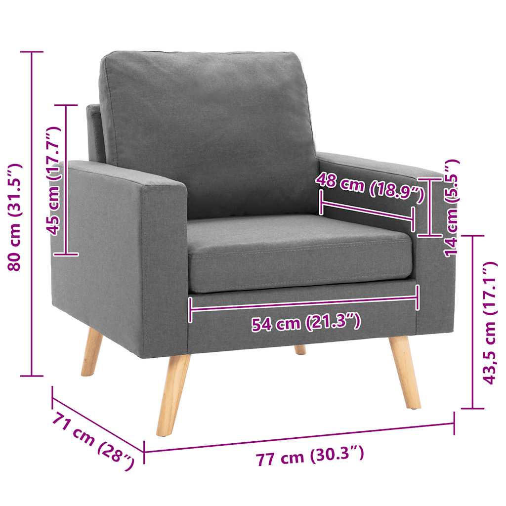 Fauteuil stof lichtgrijs is nu te koop bij PeponiXL, paradijselijk wonen!