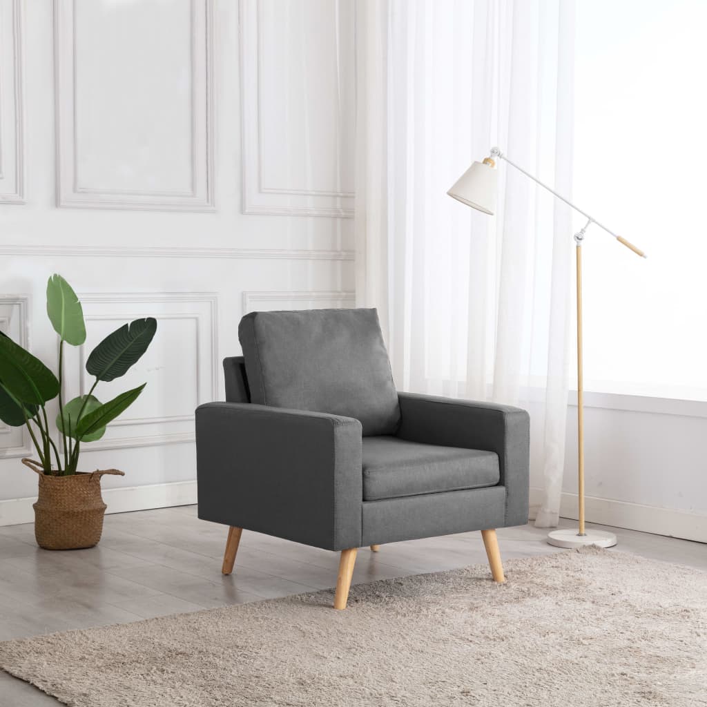 Fauteuil stof lichtgrijs is nu te koop bij PeponiXL, paradijselijk wonen!