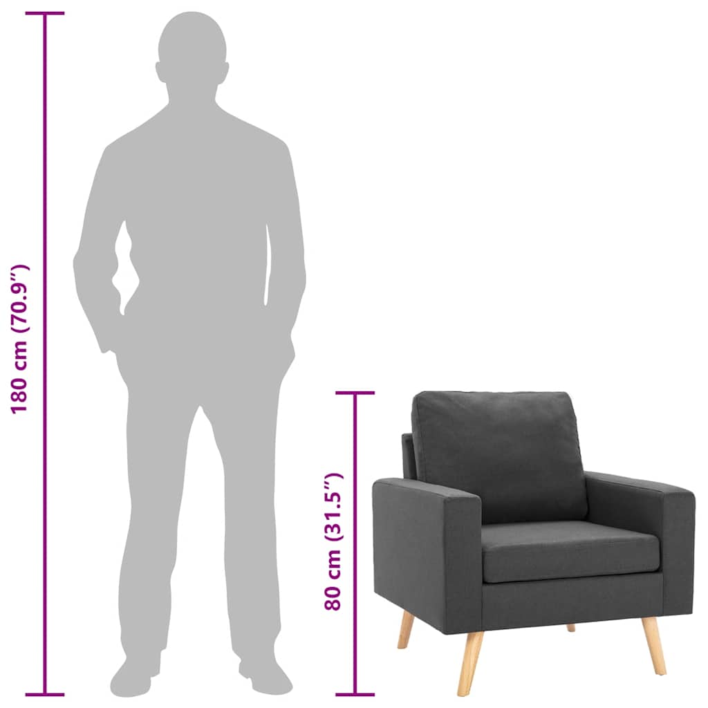 Fauteuil stof donkergrijs is nu te koop bij PeponiXL, paradijselijk wonen!