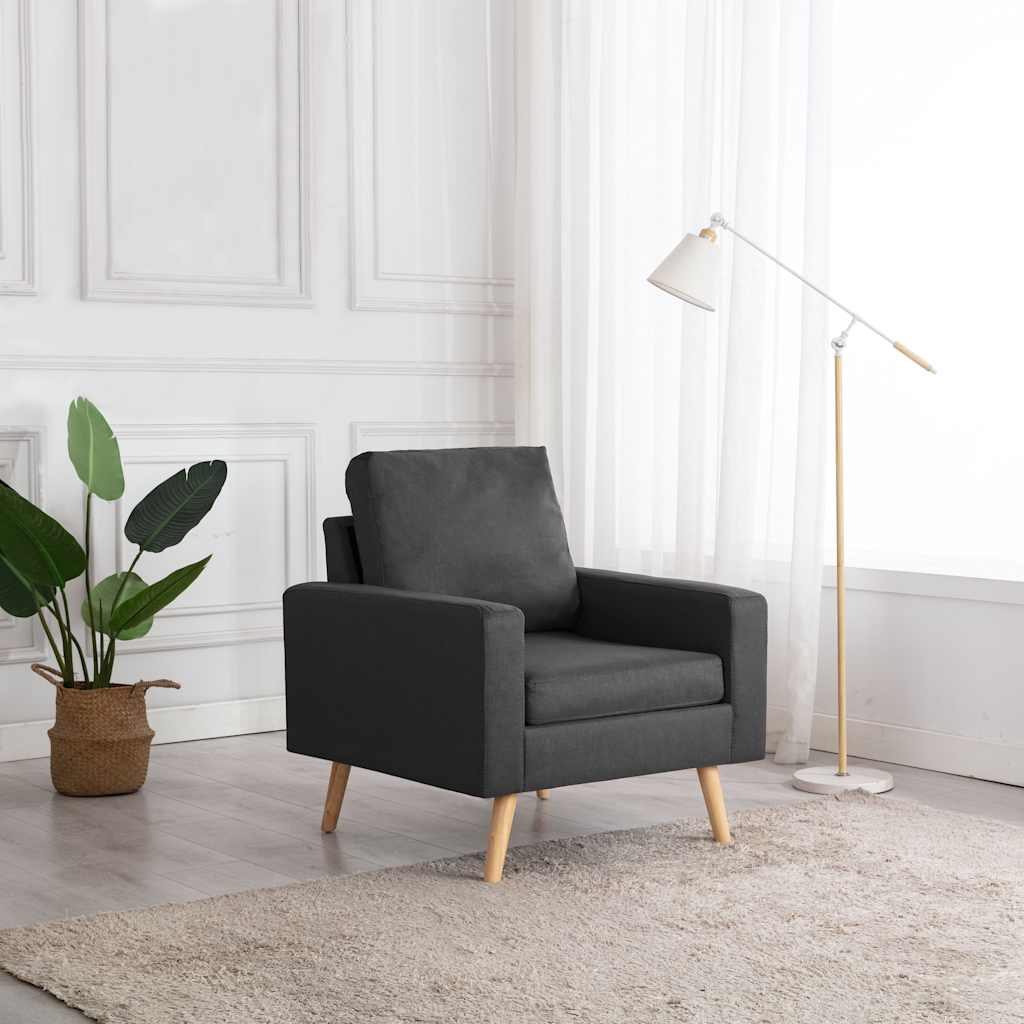 Fauteuil stof donkergrijs is nu te koop bij PeponiXL, paradijselijk wonen!