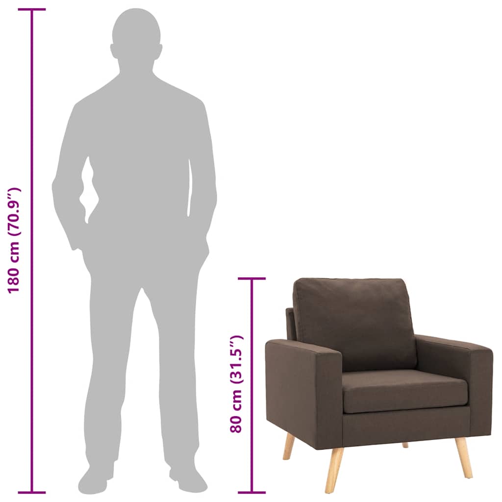 Fauteuil stof bruin is nu te koop bij PeponiXL, paradijselijk wonen!