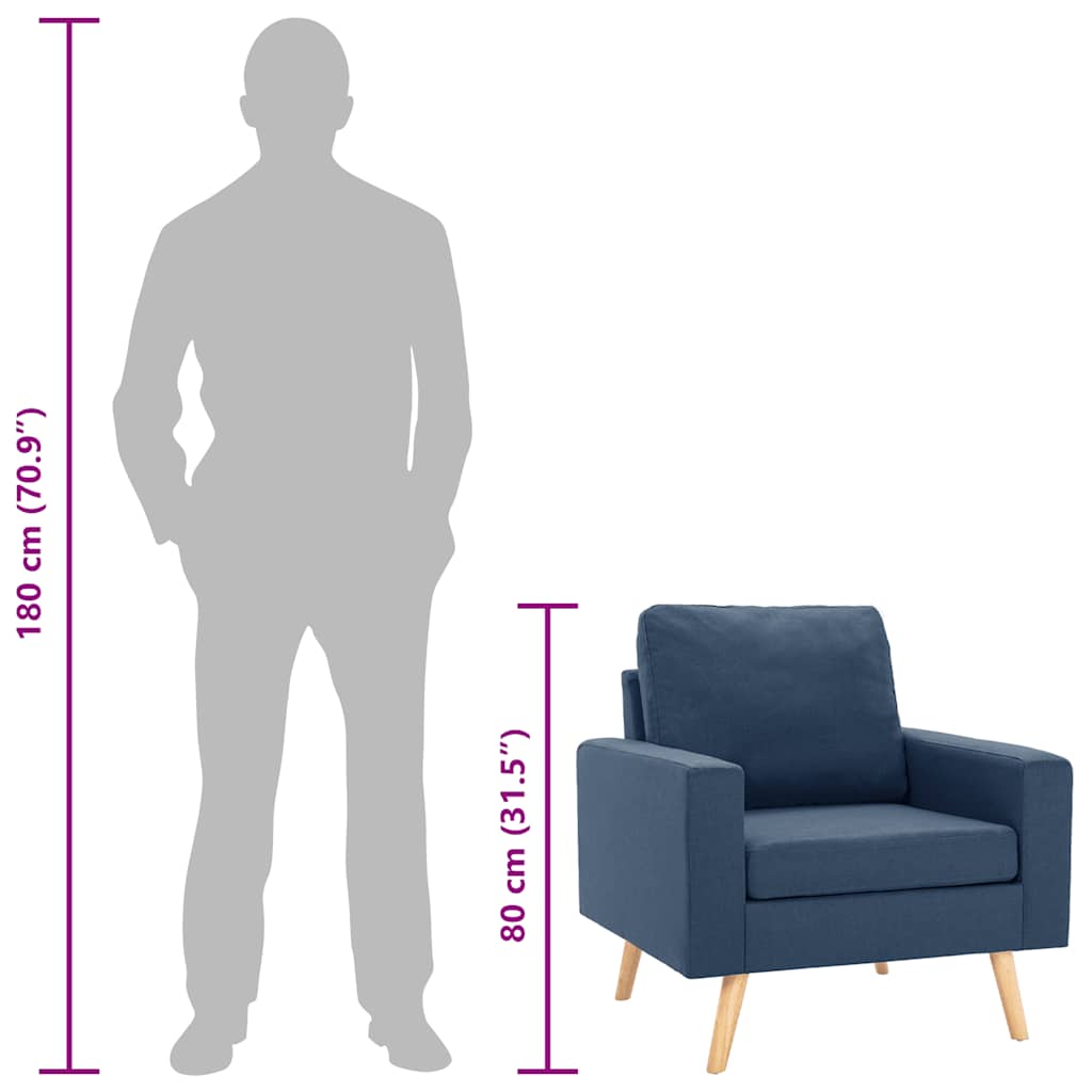 Fauteuil stof blauw is nu te koop bij PeponiXL, paradijselijk wonen!