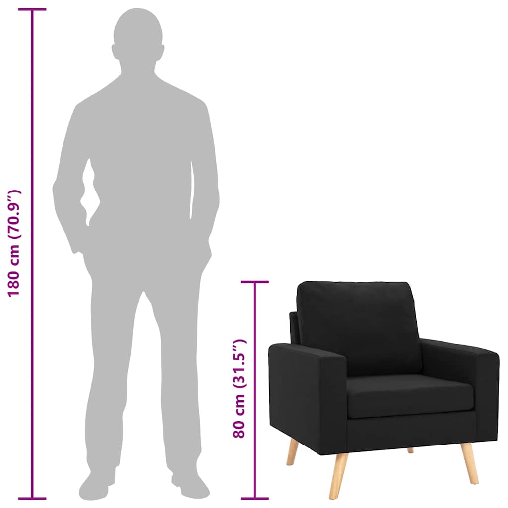 Fauteuil stof zwart is nu te koop bij PeponiXL, paradijselijk wonen!
