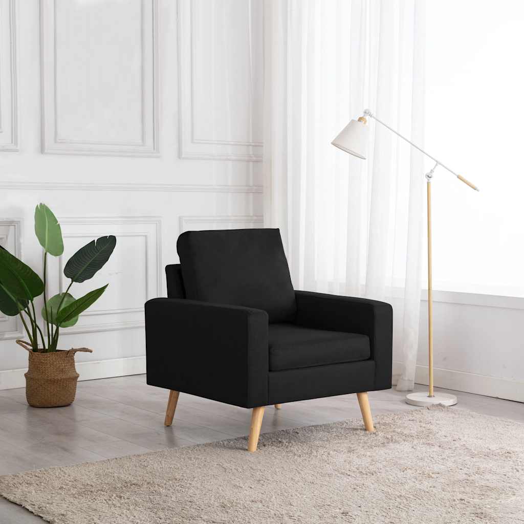 Fauteuil stof zwart is nu te koop bij PeponiXL, paradijselijk wonen!