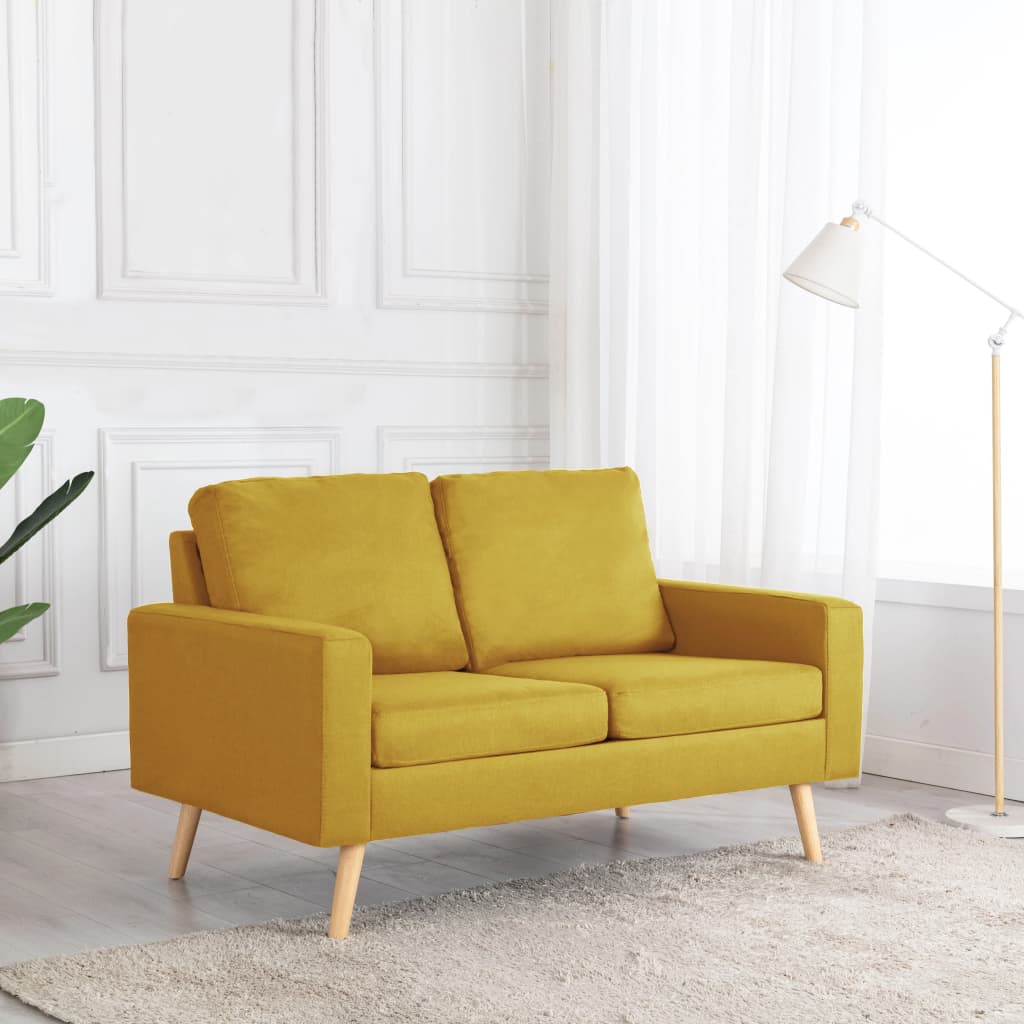 Tweezitsbank stof geel is nu te koop bij PeponiXL, paradijselijk wonen!