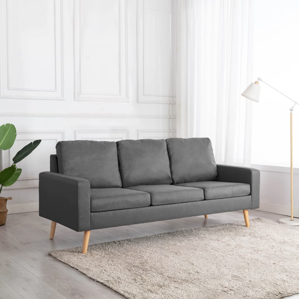 Driezitsbank stof lichtgrijs is nu te koop bij PeponiXL, paradijselijk wonen!