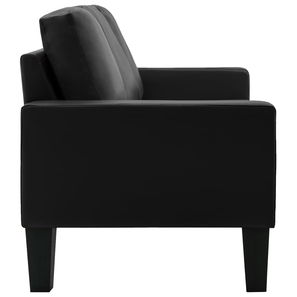 Driezitsbank kunstleer zwart is nu te koop bij PeponiXL, paradijselijk wonen!