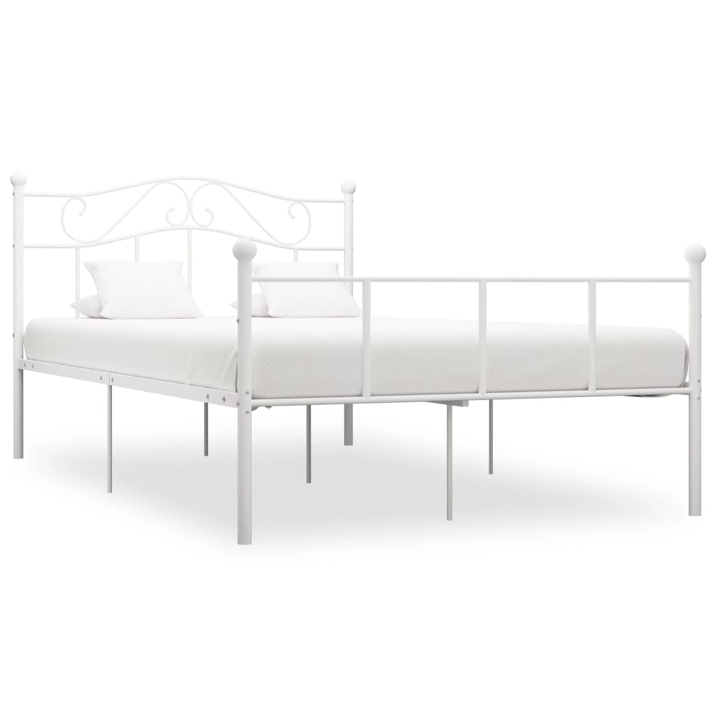 Bedframe metaal wit 160x200 cm is nu te koop bij PeponiXL, paradijselijk wonen!