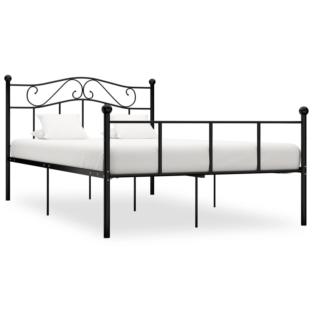Bedframe metaal zwart 160x200 cm is nu te koop bij PeponiXL, paradijselijk wonen!