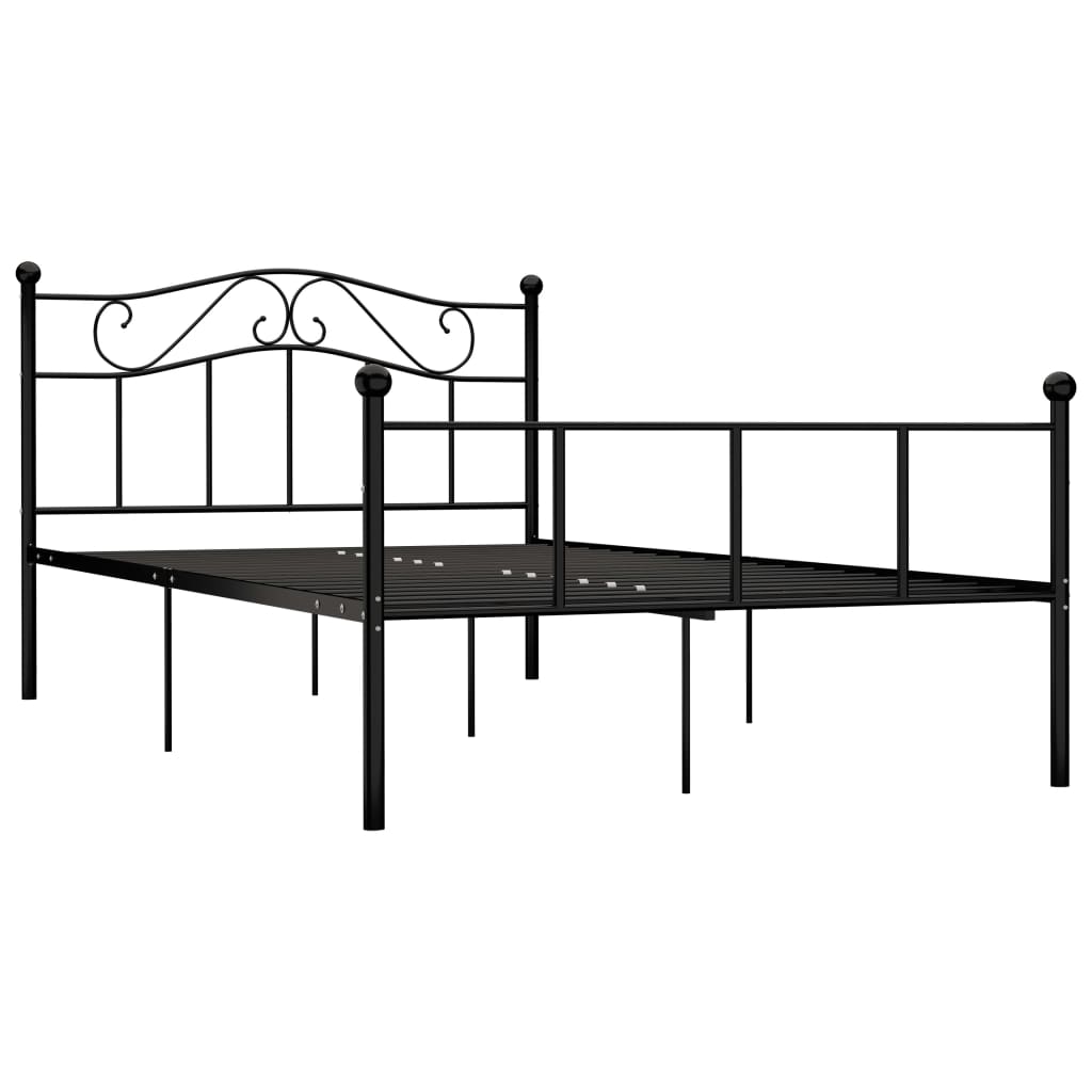 Bedframe metaal zwart 160x200 cm is nu te koop bij PeponiXL, paradijselijk wonen!