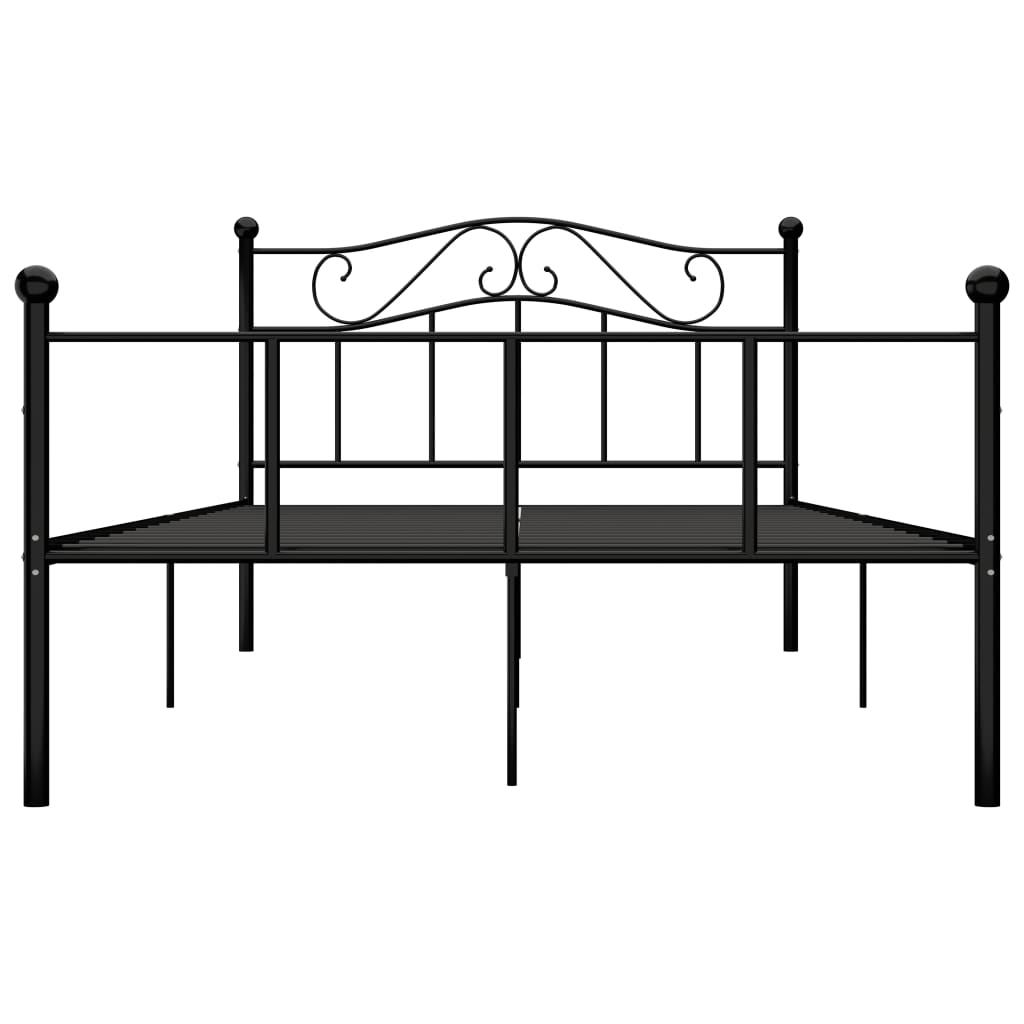 Bedframe metaal zwart 160x200 cm is nu te koop bij PeponiXL, paradijselijk wonen!