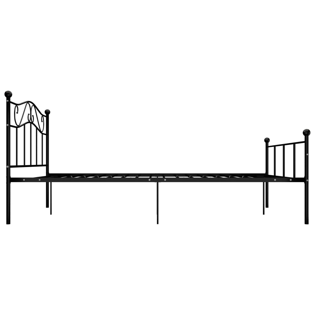 Bedframe metaal zwart 160x200 cm is nu te koop bij PeponiXL, paradijselijk wonen!
