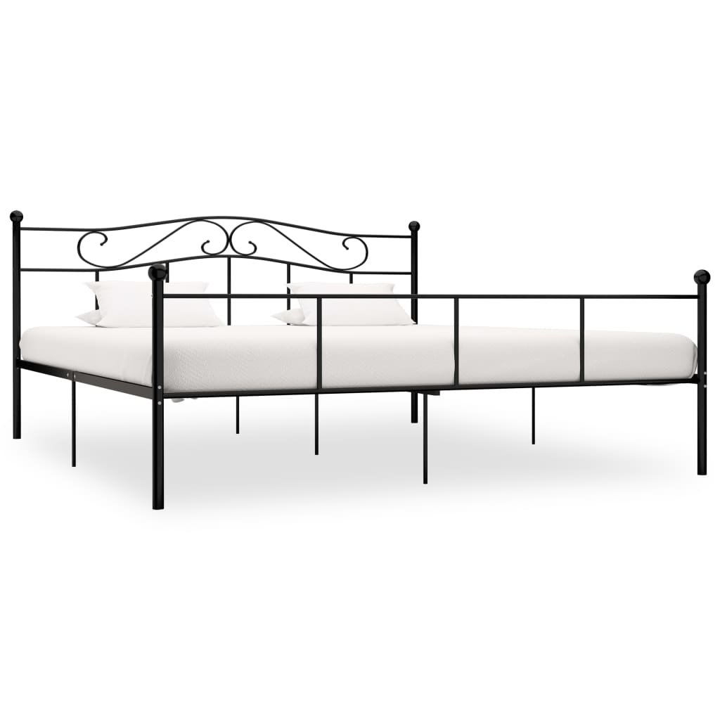 Bedframe metaal zwart 180x200 cm is nu te koop bij PeponiXL, paradijselijk wonen!