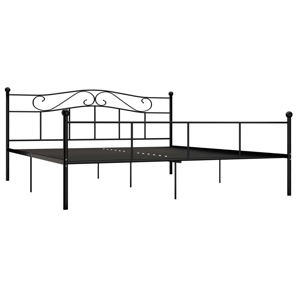 Bedframe metaal zwart 180x200 cm is nu te koop bij PeponiXL, paradijselijk wonen!